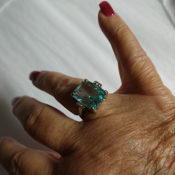 10.48CT Blue Gem 925 Sterling Silver Ring  NWOT - Picture 7 of 7